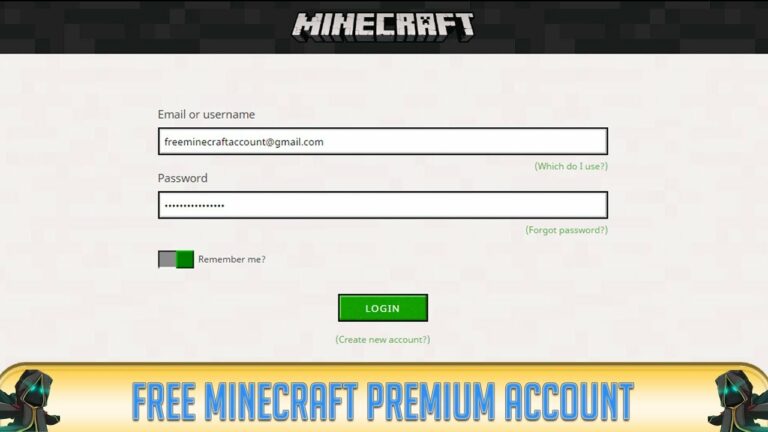 Free Premium Minecraft Accounts & Passwords